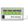 Rectangle w/Metallic Window Badges (2" x 3.5")- Screened